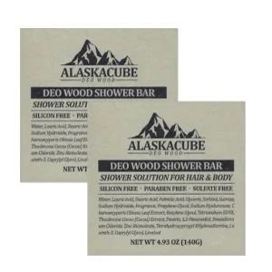 알래스카 큐브 140g 2개 데오우드 퍼퓸 샤워바 데오드란트