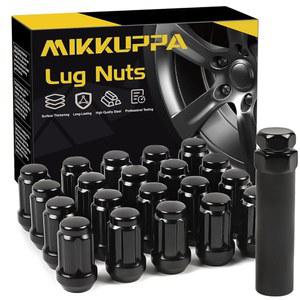 [미국배송] 미쿠파 M12X1.25 러그 너트 - 1993-2022 닛산 알티마 1988-2022 맥시마 1997-2023 스바루 포레스터 애프터마켓 휠 20PCS 블랙 클로즈 엔드 교체