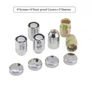 [호환제품]  M12x1.5 휠 잠금 러그 너트 4 x 도난 방지 2개 키 탄소강 단조 자동 타이어