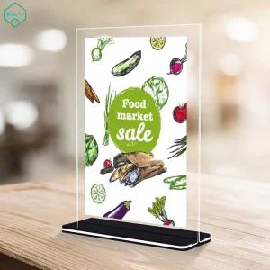 T자 POP 메뉴판 아크릴 투명 A5 가격표 A4 식당 카페 꽂이 스탠드 종이