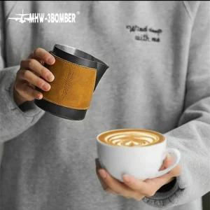 라떼아트스팀피쳐 스팀피처 커피 400/500m 뚜껑있는 라떼아트