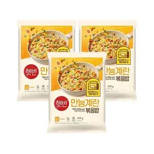 [소비기한 임박] CJ 햇반 쿡반만능계란볶음밥 400g, 3개
