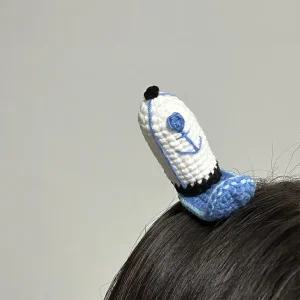 디아브 스폰지밥 직원 모자 머리핀 집게리아 유니크 웃긴 선물