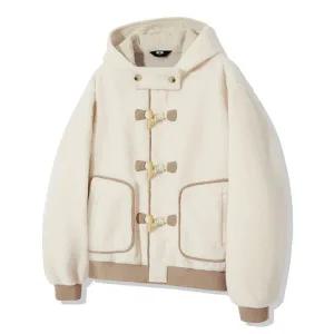 매장정품 [11월 10일 배송] 트릴리온 TRILLION 유니 플리스 더플 후드 코트 자켓 [아이보리]