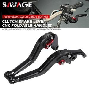 접이식 클러치 브레이크 레버, 혼다 NX500 호넷 오토바이 조절 가능 컨트롤 핸들 키트