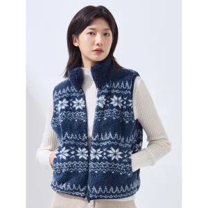 탑텐 여성 플러피플리스 하이넥 베스트 MSF4TC2913