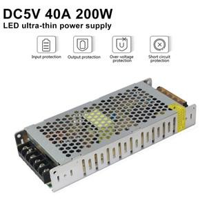 초박형 스위치 전원 공급 장치 5V 40A 200W 우수한 보호 소스 변압기 AC220V-DC SMPS Led 스트립 디스플레