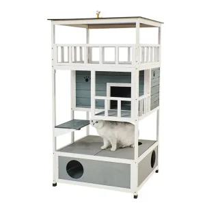 실외 캣타워 야외 고양이집 정원 초대형 방수 고양이