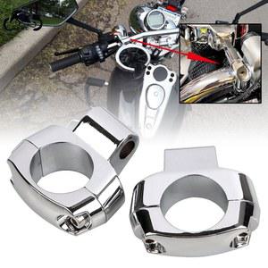 유니버설 오토바이 핸들 바 사이드 미러 마운팅 밀러 클램프, 할리 턴 시그널 스피커 마운트 브래킷 홀더, 1 인치, 25mm