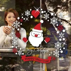 크리스마스산타 유리장식스티커 인테리어시트지 크리스마스 쇼윈도우장식 유리시트지