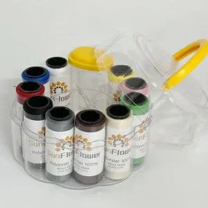 바느질함 해바라기반지함 10색실 바늘 반짓고리 바늘