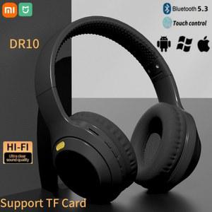 샤오미 호환 DR10 무선 헤드셋 Bluetooth 5.3 HiFi 스테레오 소음 차단 접이식 이어 버드 게임 음악 (마이크 포함)