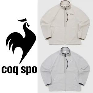 [롯데백화점]르꼬끄 유니 플리스 우븐믹스 루즈 스탠넥 집업 QQ423LFTO2