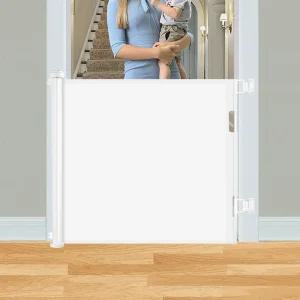 강아지 안전 문 개폐식 방문 펜스 현관 중문 개문 안전 문(1.5m) - 흰색