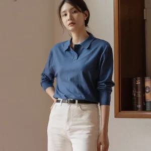 FW 특가 [엘리시아] (30%할인) [MADE] 에이든 비스코스 카라 니트 T