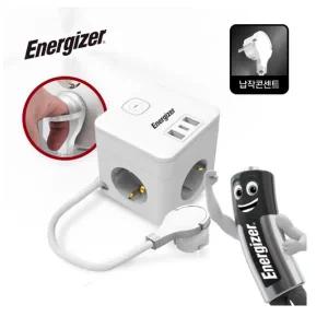 에너자이저 큐브 고용량 멀티탭 납작 3680W 3구 USB-A(2구) C타입(1구) 1.5M
