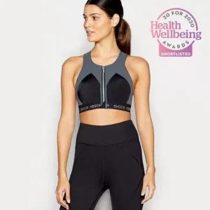 정품발송 쇼크업소버 인피니티 집업 블랙 스포츠브라 358259