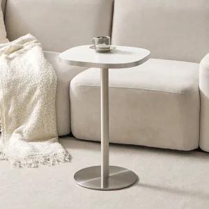 이리스 둥근사각 사이드 실버 테이블 침대 소파 협탁 카페 티테이블 업소용 미드센츄리 400