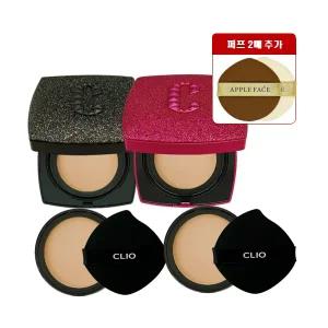 클리오 올뉴 마그넷 팩트 홈쇼핑 스타 별빛 에디션 본품 2개+리필 2개+퍼프2매