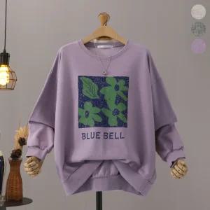 [모노시크] 레리포 블루벨 플라워 프린팅 맨투맨_MNTG418