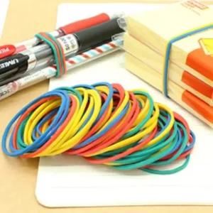 20P 사무용 칼라 고무 밴드 컬러 막 둥근 고무줄 분류 포장 소분 포장용 사무실 학교 문구 용품