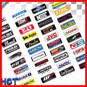 스즈키 야마하 가와사키 CF 모토용 3D 반사 스티커 오토바이 자전거 헬멧 탱크 액세서리 스폰서 스티커