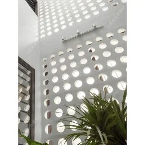 모던 PU 시멘트 컬러 외벽장식 정사각형 벽돌 원형 블럭 라운드 라이트시멘트그레이