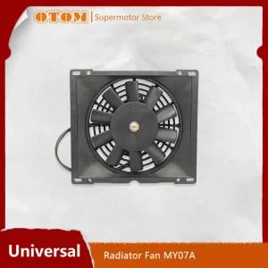 자전거7 유량 PC 쿨러 냉각 60W 인치 오일 라디에이터 장착 오토바이 선풍기초박형 브래킷 12V 전기 대형