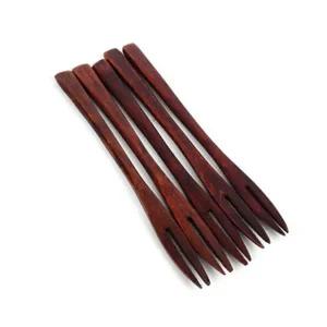 전통원목포크 디저트 과일 다과용 우드 포크 5P