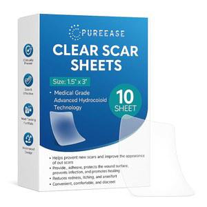 투명 흉터 시트 10개 얼굴과 몸을 위한 피부 패치 흉터가 완전히 형성되기 전에 사용하세요 여드름, , 찰과상을 예방하고 줄입니다 얇고 유연하며 방수, 순한