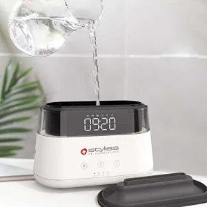 [스타일리스]스타일리스 탁상용 시계 초음파 미니 가습기 화이트 SW-H22101W