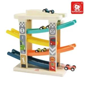 4단 점프 스피드트랙 어린이자동차 피규어 장난감 기차놀이 조립 포크레인 모형전차 소방차 작동