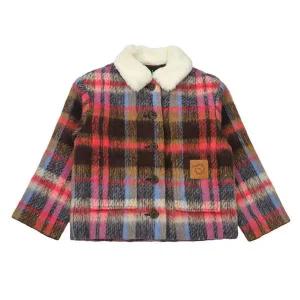 [NS홈쇼핑]베베네통키즈 체크 퍼 카라 숏 코트QACT03561MU[35492828]