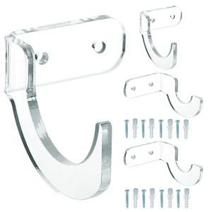 베스토킷 2쌍 아크릴 광선검 벽걸이 거치대 야구 배트 수평 디스플레이 랙 걸이 소프트볼 기념품 및 수집품