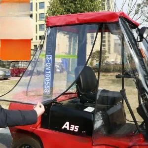 지게차 바람막이 비닐 커버 방수 방풍 천막 덮개 동계용 1.5톤