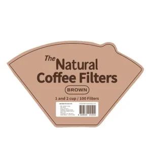 (2인 100P) 내추럴 커피 필터/거름/종이/여과기/원두/메이커/핸드/드립/여과지/여과/걸음망/휴대용/드립백