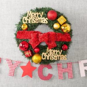 /플라워트리 크리스마스 리스 벽장식 믹스볼 35cm 소품 데코 문