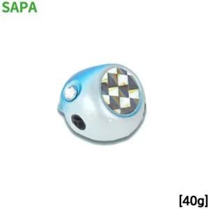 싸파 유동식 타이라바 헤드 40g 블루화이트 2개입 참돔낚씨 루어 참돔 선상낚시