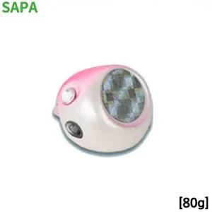 싸파 유동식 타이라바 헤드 80g 핑크화이트 2개입 참돔낚씨 루어 참돔 선상낚시