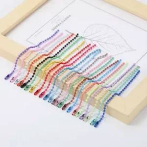 컬러 기본 군번줄 볼체인 1P 모던 12cm 키링 열쇠고리 군번줄 컬러군번줄 벌크