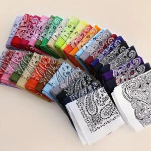 국산손수건 국산 반다나스카프 대형 페이즐리 손수건 헤어밴드 레