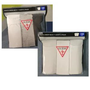 게스 반팔티 티셔츠 블랙 그레이 화이트 반팔 GUESS 남자 크루넥 남성 기본티 무지 교복 3장 1세트
