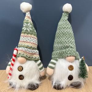 2025 크리스마스 장식 발광 니트 노움 인형 LED 야간 조명 홈 나비다드 새해 선물