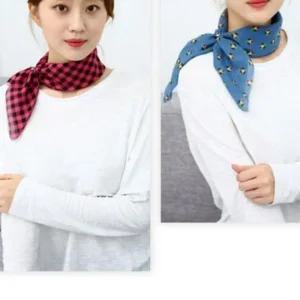 스카프마니아 손수건 국산 선물 머플러 사각 스카프 순면 포장 개별 면