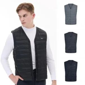 루이까스텔 FW 남성 베이직 브이넥 경량 패딩 조끼 7MDJP903