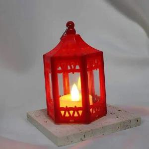 캔들케이스 랜턴 레드 홈 워머 어 캔들 레드미니캔들