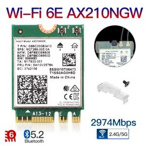 무선 듀얼 밴드 노트북 카드용 미니 Wi-Fi6 인텔 AX210 2.4Gbps AX210NGW 802.11AX 8265NGW 9260AC M.2 NGF