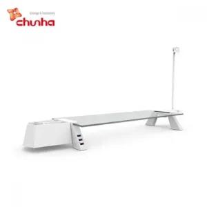 S324 스마트독 브릿지 모니터받침대 USB 화이트 투명 모니터받침대 컴퓨터받침대