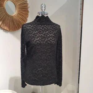 [르피타] HC06 벨벳 망사 블라우스(블랙) 벨벳 망사 블라우스 L254BBLA53 (S41554752)