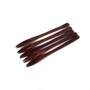 간식포크 과일 다과 우드 옻칠 티포크 포크 세트 5p